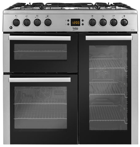 BEKO STAINLESS STEEL 90CM DUEL FUEL RANGE COOKER - MK Choices CIC