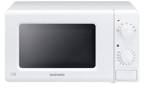 DAEWOO WHITE MANUAL MICROWAVE WITH STAINLESS STEEL INTERIOR