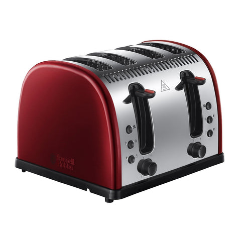 RUSSELL HOBBS LEGACY METALLIC RED 4 SLICE TOASTER - MK Choices CIC