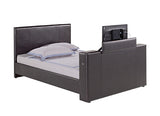 TV Bed - Faux Leather with Electric Lift
