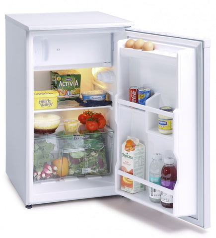 MONTPELLIER WHITE 48CM WIDE UNDER COUNTER FRIDGE WITH 2* ICEBOX - MK Choices CIC